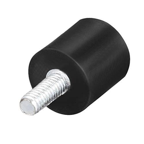 uxcell M4 Thread Male Female Rubber Mounts,Vibration Isolators,Shock Absorber 13mm x 13mm Black 8pcs - size: M4x13mmx13mm