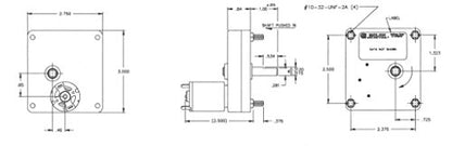 Molon CHM-1201-8M (0.6 RPM, 50 in.-lb. Torque, 12 Volt PMDC Gearmotor)