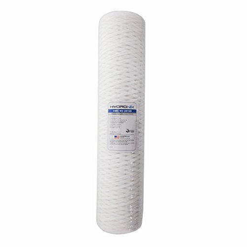 Hydronix - SWC-45-20100/1 SWC-45-20100 String Wound Filter 4.5" OD X 20" Length, 100 Micron White