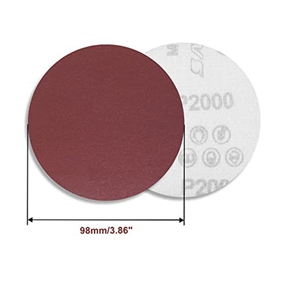 SPEEDWOX 50pcs Sanding Discs 4 Inches Sandpaper 2000 Grit Hook and Loop Sanding Discs for Drill Grinder Rotary Tools No Hole - size: 2000 Grit