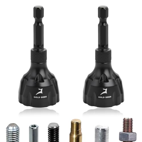 2Pcs Deburring Tool Chamfer Tool 1/8"- 3/4" Tungsten Carbide Chamfering Drill Bit Fast Hex Shank Deburr Drill Bit External Burr Removal for Metal Rod Bolt Pipe 3D Printing PVC - size: 2Pcs 1/8" to 3/4"