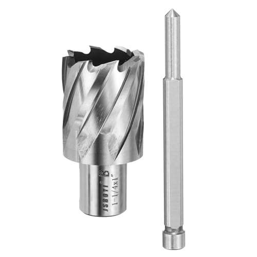 HARFINGTON Annular Cutter 1-1/4" Cutting Diameter Shank 3/4" with 1" Depth of Locating Pin M2 High-Speed Steel Drill Bit Annular Cutter for Standard Magnetic Drills Machine Tools Mills - size: 1-1/4 inch * 1 inch