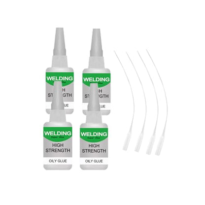 200ML Wood & Parquet Adhesive, Welding High-Strength Oily Glue, Universal Super Glue Gel, Instant Bonding, Strong Adhesion, Repairs Last Long Time for Metal, Wood, Ceramics,Leather, Glass(50g/4PCS) - color: clear 4PC
