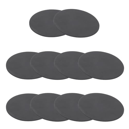 PATIKIL Rubber Solid Discs Washers, 10 Pcs 60mm OD x 1mm Thick Rubber Round Gasket Pad Bushings Spacer Washer for DIY Gasket Craft, Black - size: 60mm x 1mm