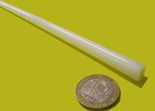 Natural Nylon Extruded Round Rod .375" (3/8") x 5 Ft Length 8 pcs 40 Feet