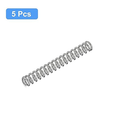 uxcell Compression Spring, 5Pcs 304 Stainless Steel, 5mm OD, 0.8mm Wire Size, 40mm Free Length, Silver Tone - size: 0.8mmx5mmx40mm