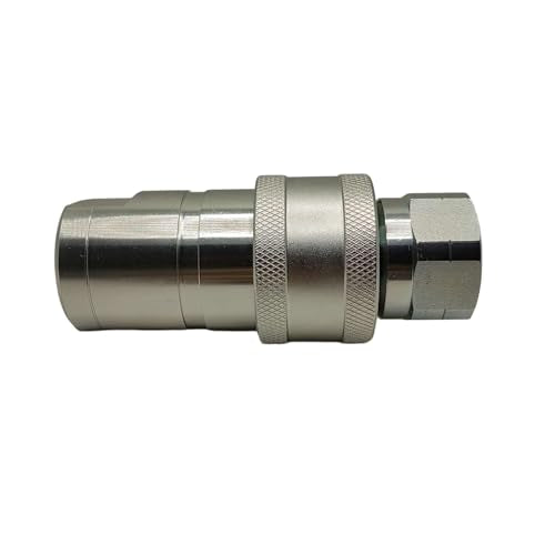 1-Set 1" Ag ISO5675 Carbon Steel Hydraulic Quick Disconnect Coupling/Coupler Poppet Valve，Pioneer Type, Set w/Dust Cap - size: 1Set-1"NPT(Poppet)