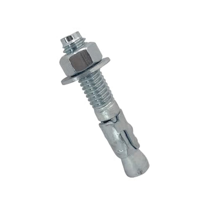 3/4" x 4" Wedge Anchor Bolt Fasteners for Concrete, Cement, Brick with Nuts & Washers - Heavy-Duty, Zinc-Plated (4 Pack)