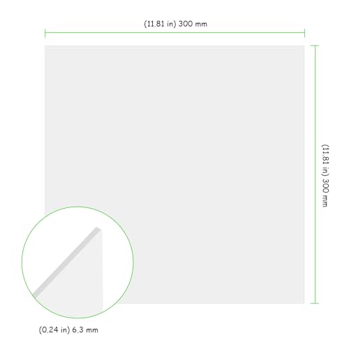 4 Pack 12 x 12 Inch HDPE Sheets, 1/4 Inch White HDPE Sheet Plastic Polyethylene Board, Ultra High Molecular Weight Sheets for Office, Home, Industrial Environment