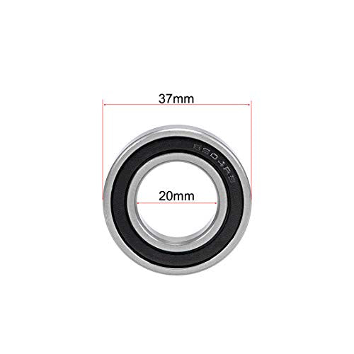 6904-2RS Ball Bearings 20x37x9mm Double Sealed Chrome Steel Z2 ABEC1 2pcs - size: 20x37x9mm