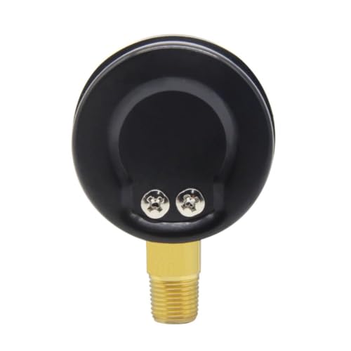 Uenede 0-200PSI Pressure Gauge 1/8" NPT Brass Bottom Mount with Bushing - size: 200PSI(1/8"NPT)