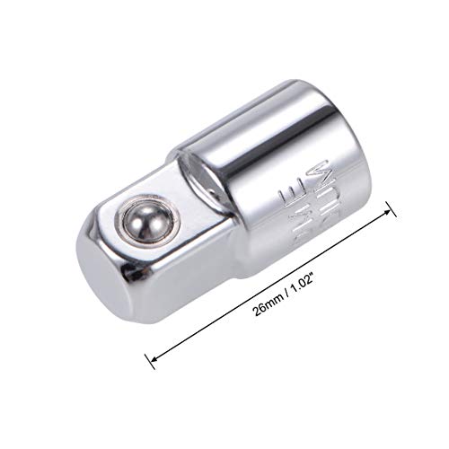 uxcell 1/4 Inch Drive (F) x 3/8 Inch (M) Socket Adapter, Female to Male - style: 1/4" F to 3/8" M