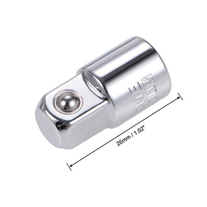 uxcell 1/4 Inch Drive (F) x 3/8 Inch (M) Socket Adapter, Female to Male - style: 1/4" F to 3/8" M