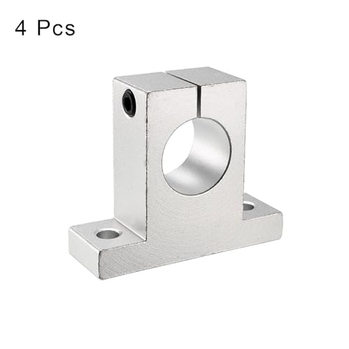 uxcell 4pcs SK30 Aluminum Linear Rod Rail Shaft Support for 30mm Diameter Shaft, Linear Motion Rail Guides Mounting Bracket with Wrench for CNC Machine, 3D Printer, Automation Equipment - size: SK30