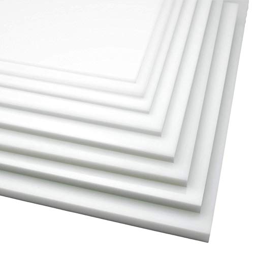 BuyPlastic Natural White HDPE Plastic Sheet 3/8" Thick, Size 6" x 6", High Density Polyethylene Board, Actual Dimensions 5.75" x 5.75" - size: 6" x 6", style: 3/8" Thick