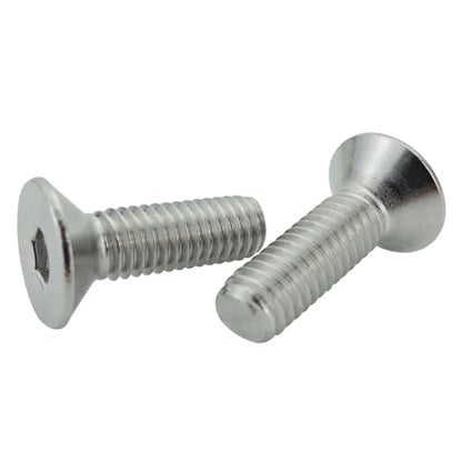 M6 x 20mm Flat Head Socket Cap Screws,Fajoeda 20Pcs M6 Countersunk Bolts 18-8 (304) Stainless Steel Hex Socket Cap Screws - size: 20PCS M6-1.0 x 20mm