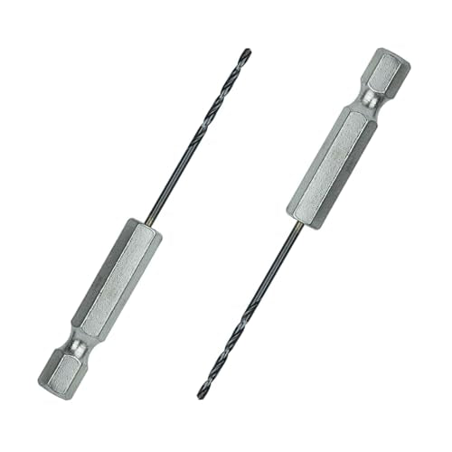 1/16 Inch Cobalt Drill Bits 2pcs Heavy-Duty Metal Drill Bit Set for Steel, Cast Iron, TiAlN Coating, 1/4" Hex Shank (1/16" x 4") - size: 1/16 in