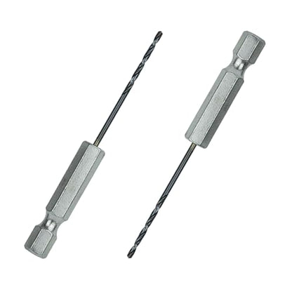 1/16 Inch Cobalt Drill Bits 2pcs Heavy-Duty Metal Drill Bit Set for Steel, Cast Iron, TiAlN Coating, 1/4" Hex Shank (1/16" x 4") - size: 1/16 in