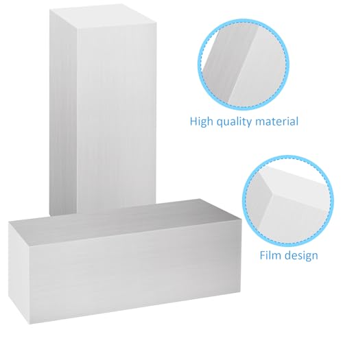 2PCS Aluminum Bar 2x2x6 inch Aluminum Flat Bar 6061 Solid Extruded Lathe Bar Stock Aluminums Flat Plate Aluminums General Purpose Plate for Industrial, DIY Craft