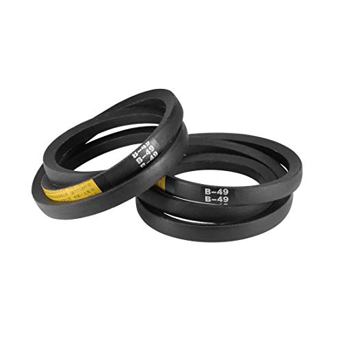 uxcell B49 V-Belts 49" Pitch Length, B-Section Rubber Drive Belt 2pcs - size: 49"