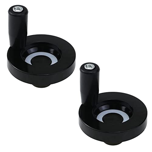 2PCS 2.48" Hand Crank Revolving M6 Thread Handle 63x8mm Hand Wheel - style: M8×63mm,2 Pcs Handwheel