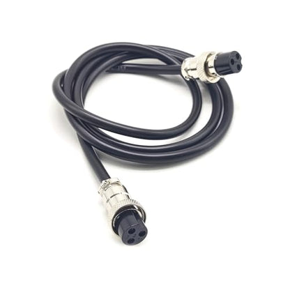3.28 ft GX20 3 Pin Double Female Cable, GX20 3Pins Female to Female Head Aviation Cordset Electrical Connector Panel Mount Circular Metal Adapter Cordset for Ships 7A 250V 15AWG (1meter) - size: GX20 3Pin