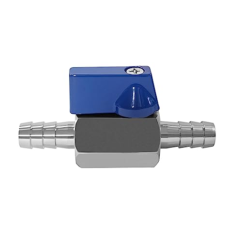 Beduan 3/8” Barb Ball Valve 304 Stainless Steel Mini Shut Off Valve - size: 3/8" Hose Barb