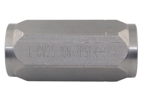 1'' NPTF Hydraulic In-Line Check Valve, Non-Return Valve High Pressure, Single Way, 50GPM, 3000PSI - size: CV25-16N 1''NPTF