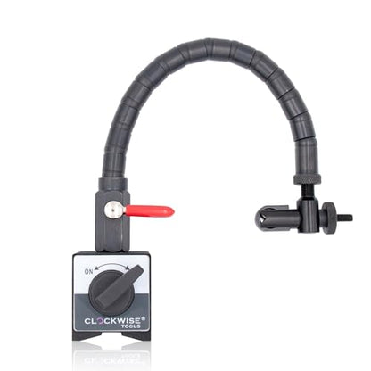 Clockwise Tools Magnetic Base, MGBR-04, Flexible Arm Magnetic Stand for Digital Dial Indicators, 176lbs Max Pull - style: MGBR-04 Flex Arm