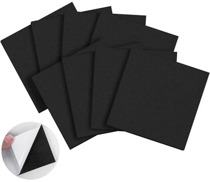 ToLanbbt 8 PCS Adhesive Foam Padding Sheets Closed Cell Neoprene Foam Sheet 1/8" Thick, 6" x 6" Self Stick Insulation Anti Vibration Pads Anti-Slip for Furniture, Cars, Speakers, DIY - size: 6" x 6" x 1/8"