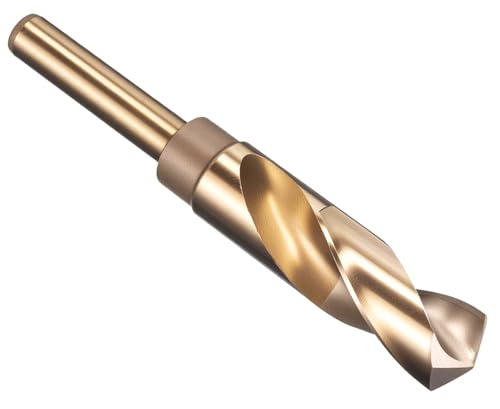 NACX 22.5mm Reduced Shank Cobalt Drill Bit, HSS 6542 High-Speed Steel Twist Drill Bits with 1/2” Shank for Metal Plastic Wood - size: 22.5mm