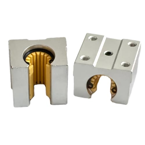 SBR12UU 12mm Linear Bearing Block 2Pcs, 2 Pack 12mm Linear Motion Open Slide Bearing Block for SBR12 Linear Rail as CNC Router Part, Made by Aluminum and Engineering Plastic from Bopaodao - size: SBR12UU