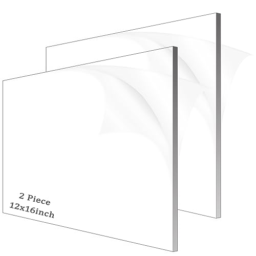 Clear Acrylic Sheet Plexiglass,1/4" Thick (6mm) Cast Acrylic Glass Sheet,Plexiglass Sheet for Craft Projects,Signs,Painting,Windows Replacement (2 Piece 12''x 16'') - size: 2 piece 12"×16'' 6mm
