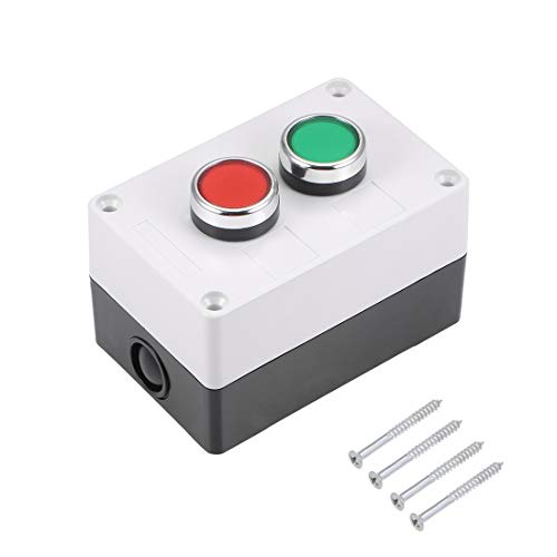 uxcell Push Button Switch Station Momentary NC NO Red Green Switches 415V 10A