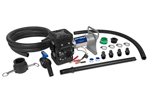 Sotera 12V DC Chemical Transfer Pump, Pump-N-Go Mount with Motor Bracket, Hose & Suction Pipe - Chemical Transfer Pump - Mild Acid Transfer Pump for Outdoor Applications - SS415BX731PG - style: 12V Pump & Go Motor Mount