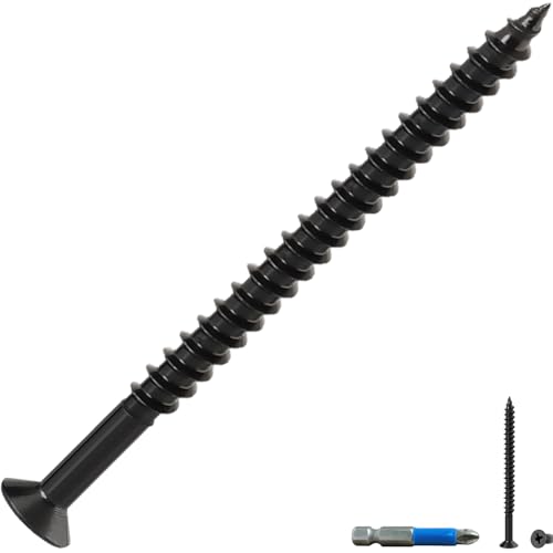 Wood Screws, Flat Head Phillips Self Tapping Screw, #8 x 2-1/2", 50 Pcs - size: #8 x 2-1/2"