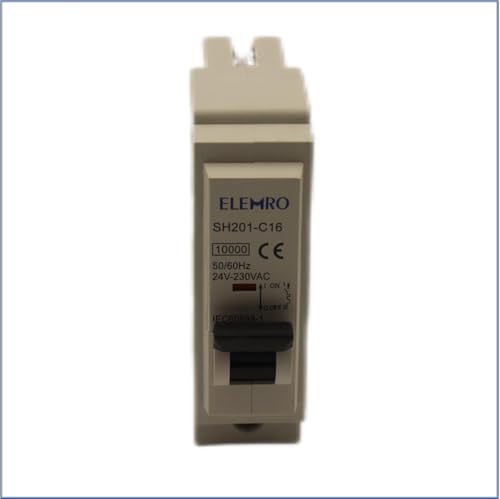 DC MCB, Miniature Circuit Breaker, Breaking Capacity of 10KA, 2P, 24VDC to 250VDC, 10-63Amps, with Indicator Window (16A)