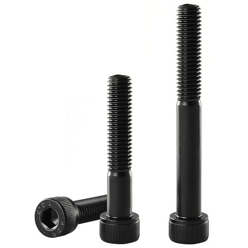 M8-1.25 x 50mm Socket Head Cap Screws, M8 Bolts, 12.9 Grade Alloy Steel, Allen Socket Drive, Black Oxide Finish, Half Thread, Quantity 10 - size: M8 x 50mm(10PCS)