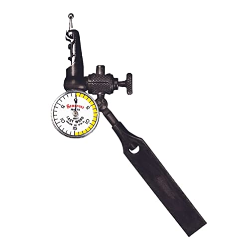 Starrett 711 Last Word Dial Test Indicator, 0.030" Range, 0.001" Graduation - size: 0-0.03", White Dial, style: 0.001" Graduation, 0.001" Accuracy