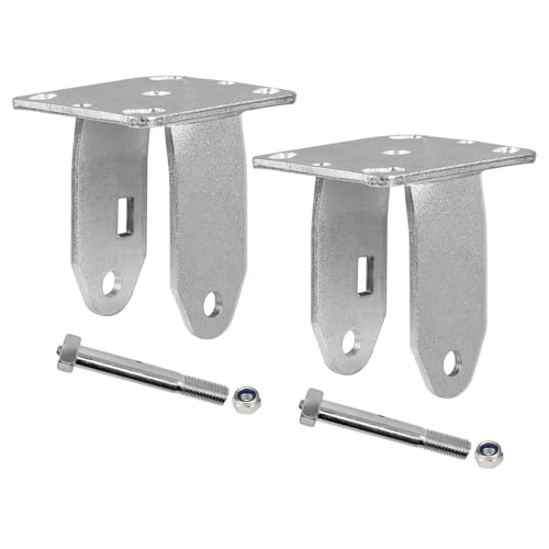 5" X 2" Heavy Duty Rigid Caster Yoke, Zinc Plated Steel Frame and 4" X 4-1/2", Replacement Caster Fork (2 pcs) - style: 2 pcs