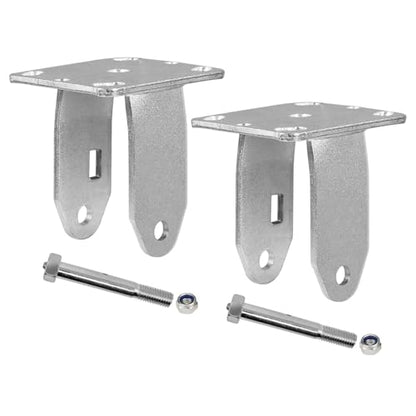 5" X 2" Heavy Duty Rigid Caster Yoke, Zinc Plated Steel Frame and 4" X 4-1/2", Replacement Caster Fork (2 pcs) - style: 2 pcs