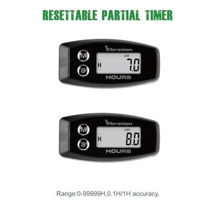 YOOREAL Vibration Hour Meter,User Shutdown Waterproof IP67