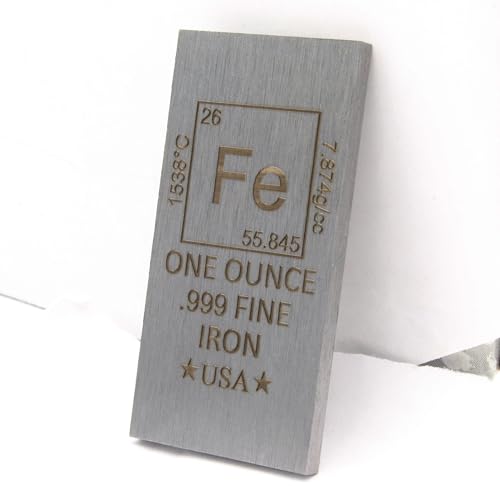 1 oz Iron Bar (Flat Style) .999 Pure Paperweight - color: Iron