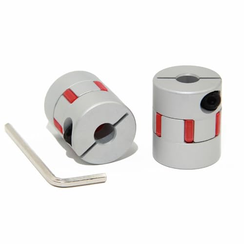 8mm to 8mm Bore Aluminium Plum Flexible Shaft Coupling Servo Stepper Motor Jaw D25xL30 Connector Flexible Shaft Couplers for 3D Printer/CNC Machine/DIY Encoder, 2pcs/Pack(8mmx8mm) - size: 8mmx8mm