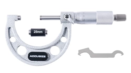 Accusize Outside Micrometer, 25-50mm x 0.01mm, EG00-0050 - size: 25-50mm