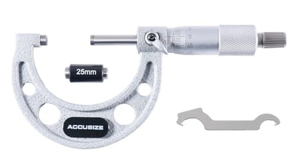 Accusize Outside Micrometer, 25-50mm x 0.01mm, EG00-0050 - size: 25-50mm