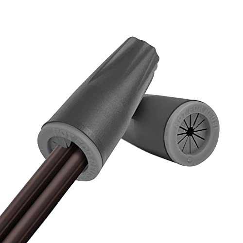 GKOLED Waterproof Wire Connectors, Silicone Filled Outdoor Electrical Screw Terminals for Low Voltage LED Landscape Lights, Wire Caps Compatible with 22AWG-12AWG, Irrigation Valves, Dark Gray, 30-Pack - size: Small