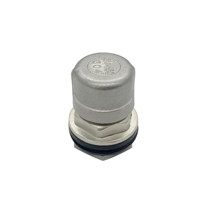 Beduan Stainless Garden Hose Bulkhead Fitting, 3/4 GHT Male to 1/2 Female Bulkhead Water Tank Connector Thru-bulk Fitting for Rain Barrels, Aquariums, Sinks, Irrigation with Caps(Pack of 2) - size: 1/2 NPT to 3/4 GHT