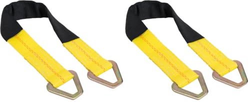 Keeper – 2” x 24” Premium Axle Tie Down Strap with D Rings - 3,333 lbs. Working Load Limit and 10,000 lbs. Break Strength,One Color (Pack of 2) - size: 24 Inch x 2 Inch (Pack of 2)