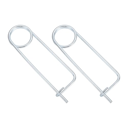 MECCANIXITY 2pcs Steel Brooch Cotter Pins, 0.24x8.66 Inch (6x220mm) Brooch Shape Cotter Safety Spring Pin, Quick Locking Fastener for Garden, Farm, Lawn, Rectangle - size: M6x220mm